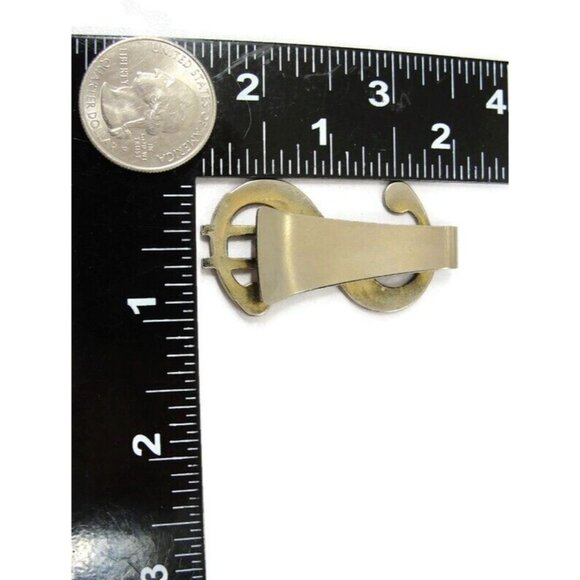 Vintage Dollar Sign Money Clip Silver Tone Men Wallet ID Credit Card Holder - Picture 4 of 6